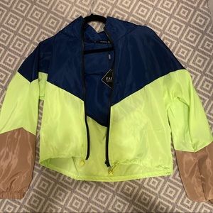Color block windbreaker